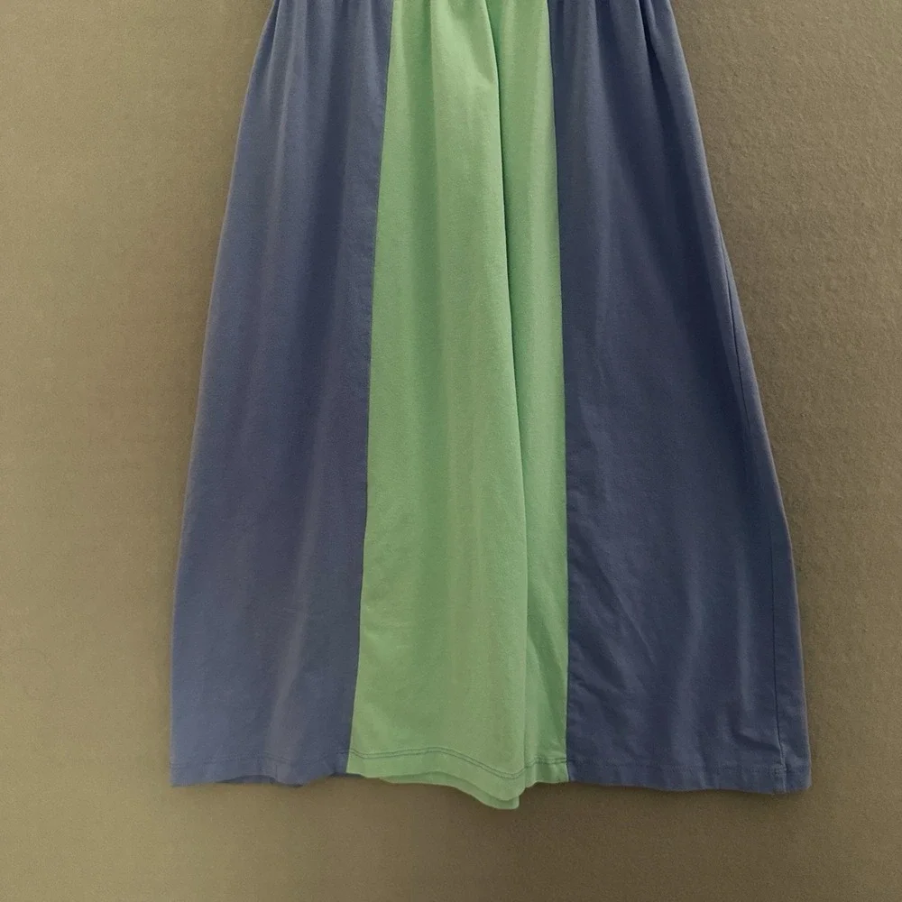 Gymboree Girls Desert Dreams Blue Green Color Block Maxi Dress Twist Straps 10